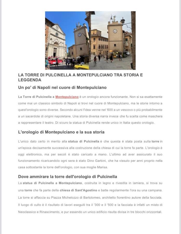 Pulcinella Appartamento Tipico Centro Storico Montepulciano Stazione Εξωτερικό φωτογραφία